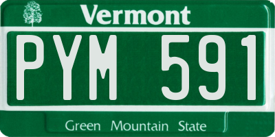 VT license plate PYM591