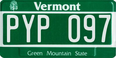 VT license plate PYP097