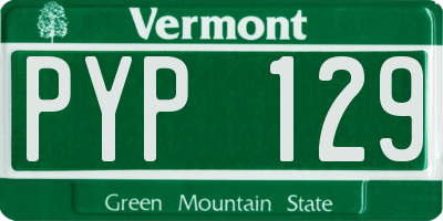 VT license plate PYP129