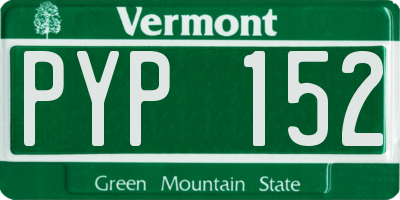 VT license plate PYP152