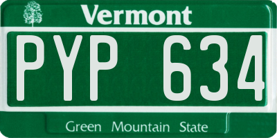 VT license plate PYP634