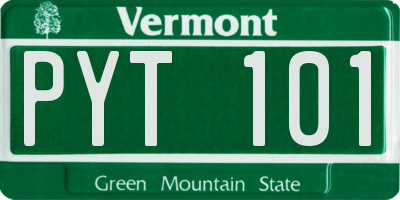 VT license plate PYT101