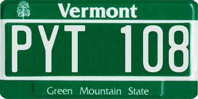 VT license plate PYT108