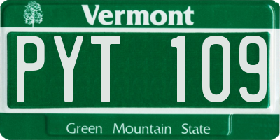 VT license plate PYT109