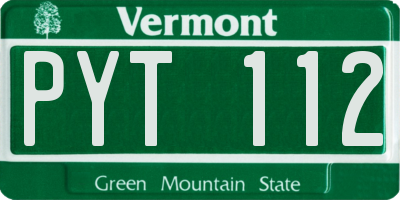 VT license plate PYT112