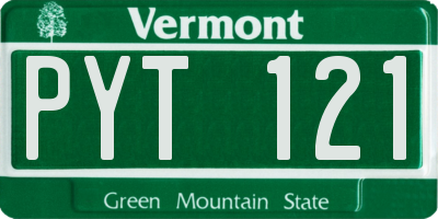 VT license plate PYT121