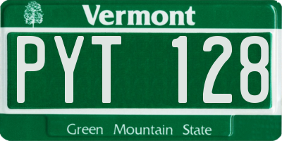 VT license plate PYT128