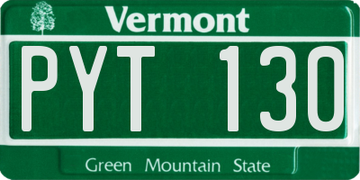 VT license plate PYT130