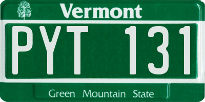 VT license plate PYT131