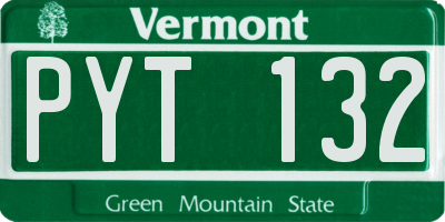 VT license plate PYT132