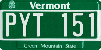 VT license plate PYT151