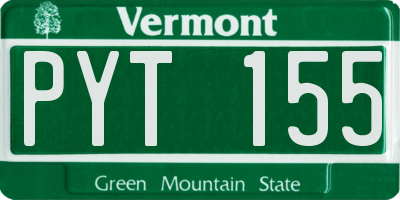 VT license plate PYT155