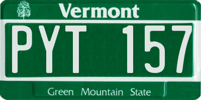 VT license plate PYT157