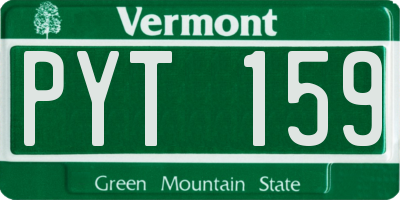 VT license plate PYT159