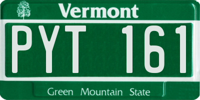 VT license plate PYT161