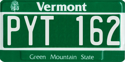 VT license plate PYT162
