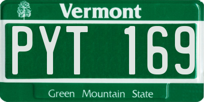 VT license plate PYT169