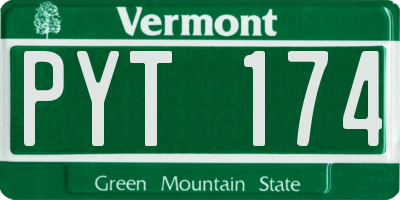 VT license plate PYT174