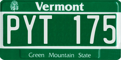 VT license plate PYT175