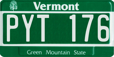VT license plate PYT176