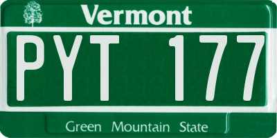 VT license plate PYT177