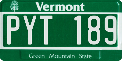 VT license plate PYT189