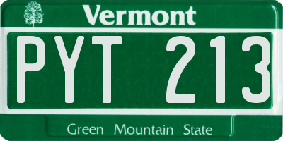 VT license plate PYT213