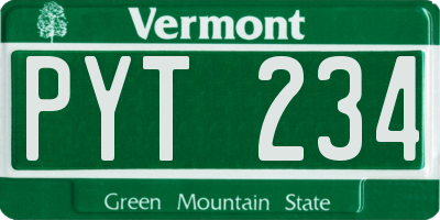 VT license plate PYT234
