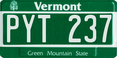 VT license plate PYT237