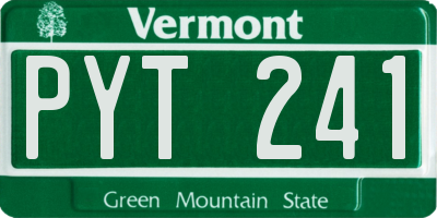VT license plate PYT241