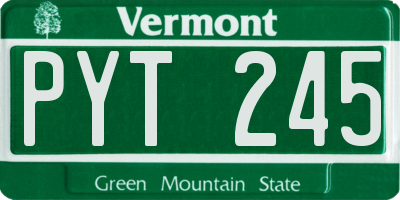 VT license plate PYT245