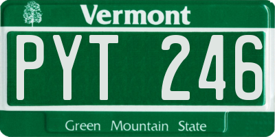 VT license plate PYT246