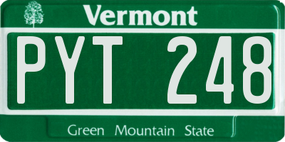 VT license plate PYT248