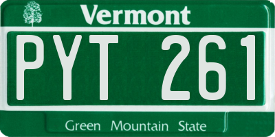 VT license plate PYT261