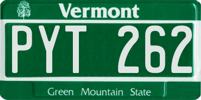 VT license plate PYT262