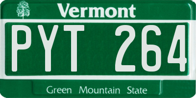 VT license plate PYT264