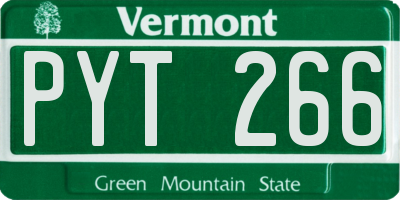 VT license plate PYT266