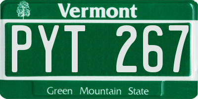 VT license plate PYT267