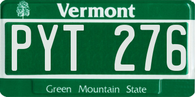 VT license plate PYT276