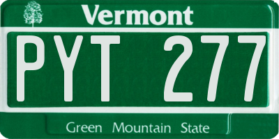 VT license plate PYT277