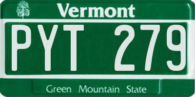 VT license plate PYT279