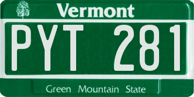 VT license plate PYT281