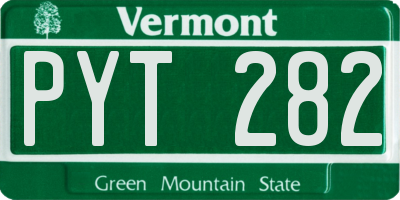 VT license plate PYT282