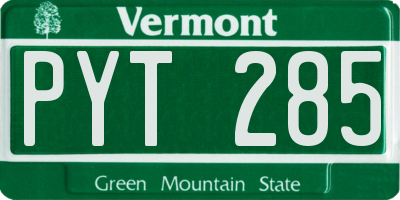 VT license plate PYT285