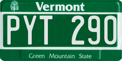 VT license plate PYT290