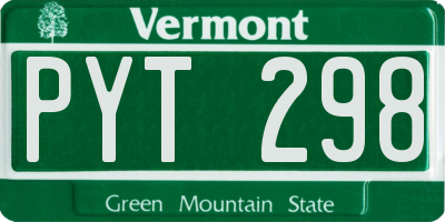 VT license plate PYT298