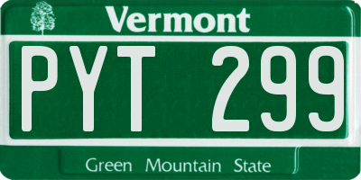 VT license plate PYT299