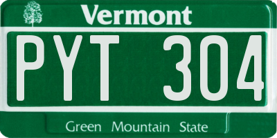 VT license plate PYT304