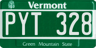 VT license plate PYT328