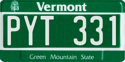 VT license plate PYT331